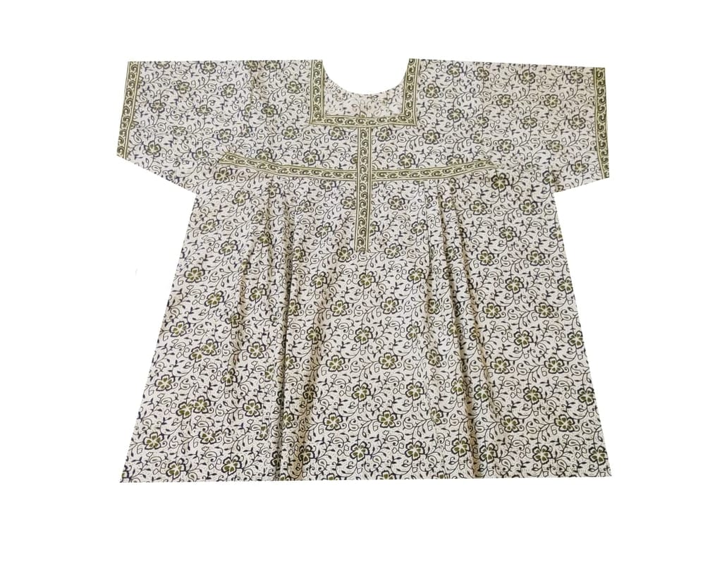Women's Cotton Block Print Maxi Night Wear Nighty Large Size - 10XL Size