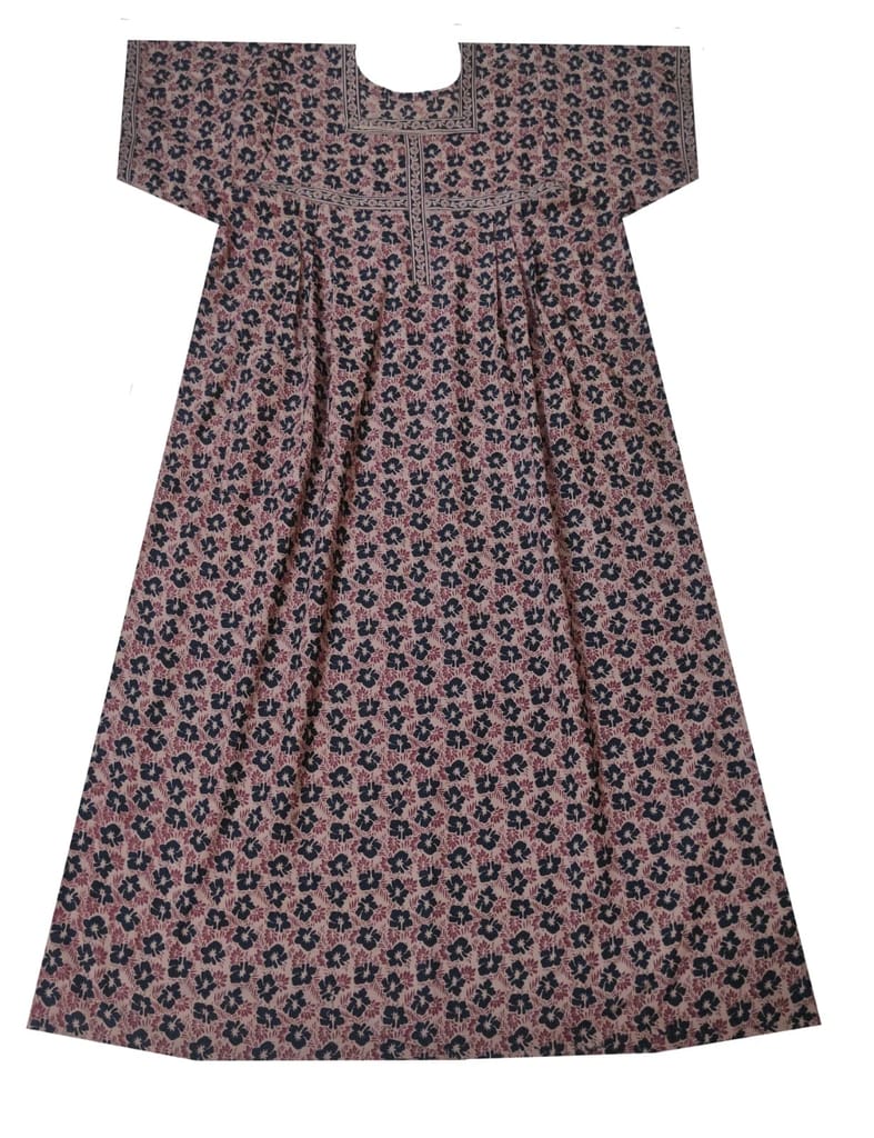 Devansh Trends Nighties Stylish Printed Cotton Nighty Night Gown/Night Dress for Women Free Size Sandal 3XL 4XL 6XL and 10XL Size (7XL, Cotton) Black