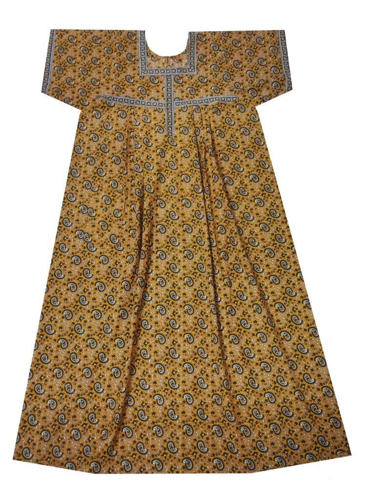 Devansh Trends Printed Pure Cotton Embroidered Premium Classic Nighty Night Gown/Night Dress for Women (Large - 10xl) (XXXX-Large, Cotton) White