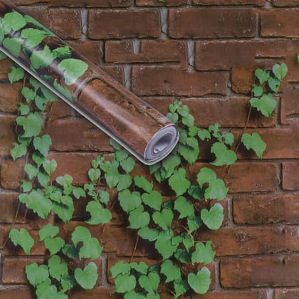 LAAYO Wall Sticker for Home - Wallpaper Wall for Bedroom - Self Adhesive Waterproof Wallpaper - PVC Wall stiicker Wallpaper for Living Room (40cm x 500cm, Brown Floral)