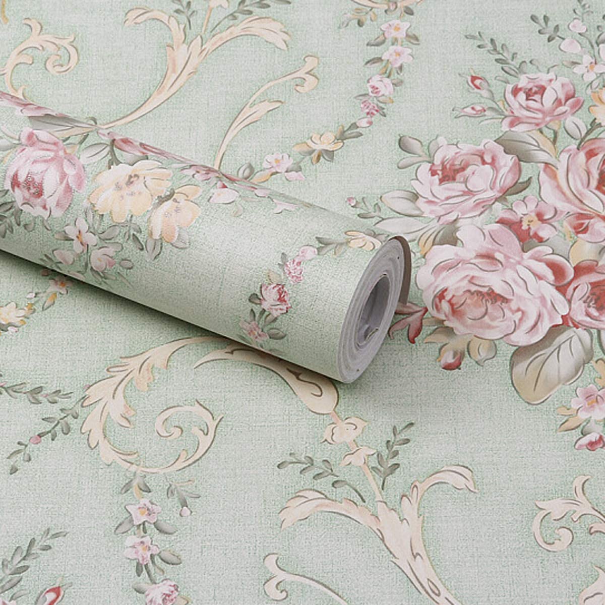 LAAYO Wall Sticker for Home - Wallpaper Wall for Bedroom - Self Adhesive Waterproof Wallpaper - PVC Wall stiicker Wallpaper for Living Room (40cm x 500cm, Green)