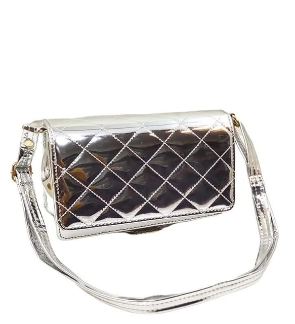 Kaeros Flap Sling Bag | Silver, Leather, Embellished | Sling bag, Bags,  Silver