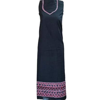 Hand painted Handwoven pure cotton kurti fabric