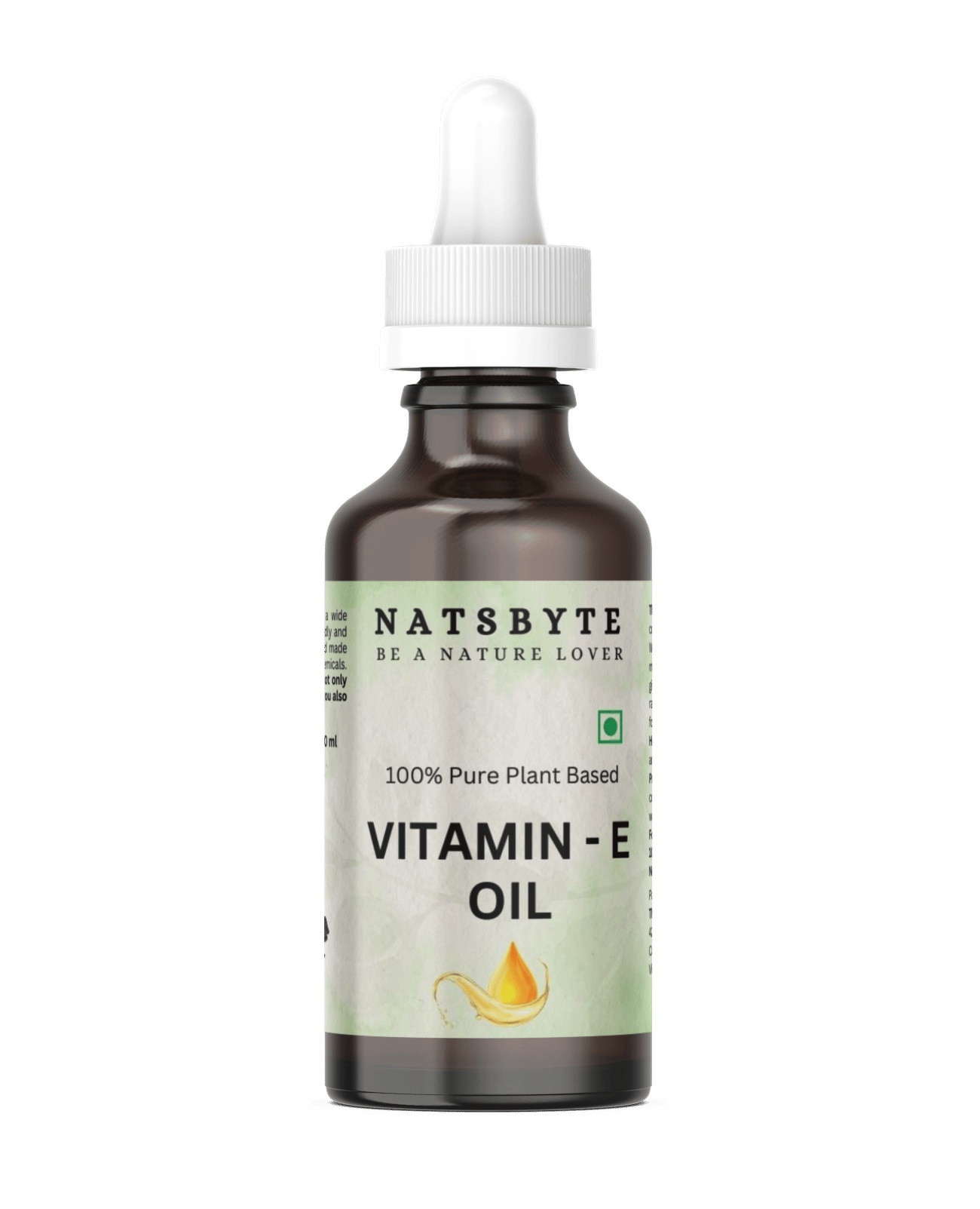 Vitamin E Oil For Face - 30 ml | Best Oil For Face, Body and Nail From Veg Vitamin E Source | Nourish Your Face and Repair Damaged Skin Naturally. - The Earth Trading (Natsbyte)