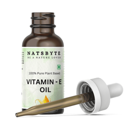 Vitamin E Oil For Face - 30 ml | Best Oil For Face, Body and Nail From Veg Vitamin E Source | Nourish Your Face and Repair Damaged Skin Naturally. - The Earth Trading (Natsbyte)