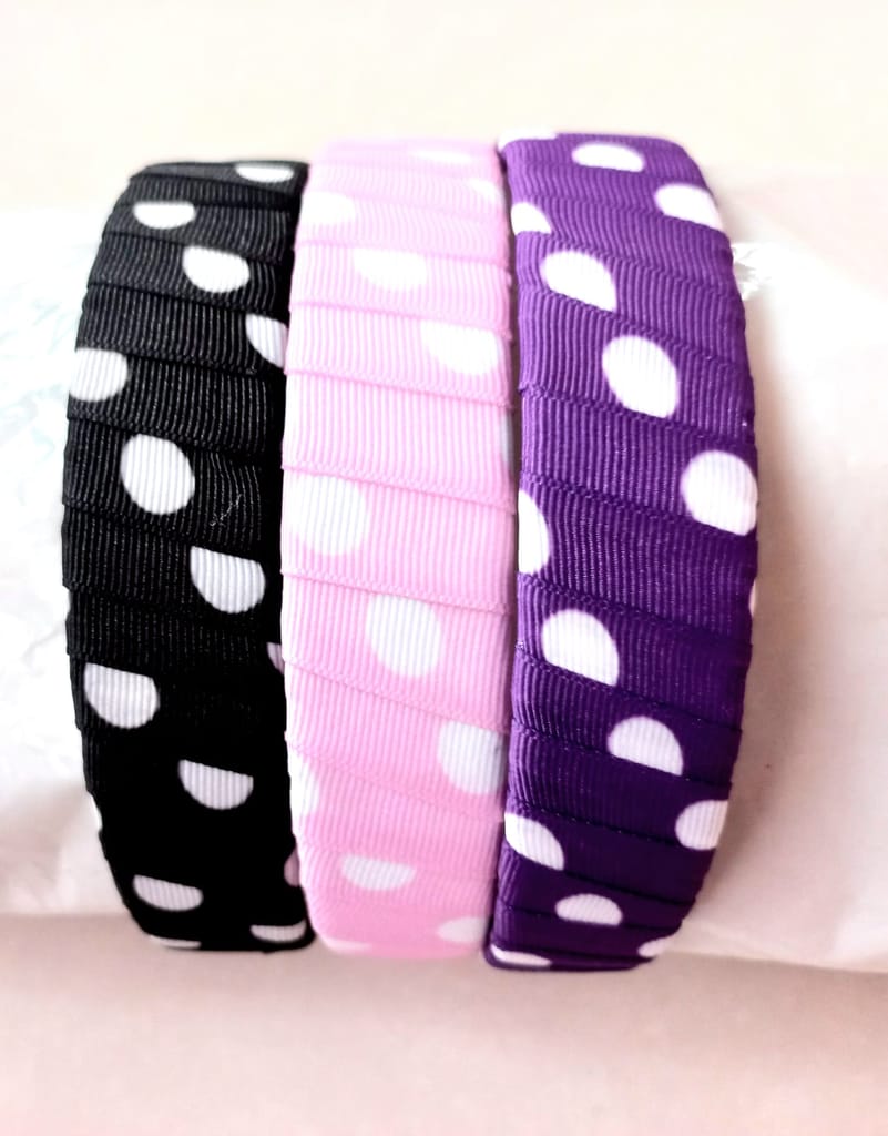Polka Dot Hairband Combo(3 PCs Set) - Jewellery Sets | Buy online on ZillyBuy