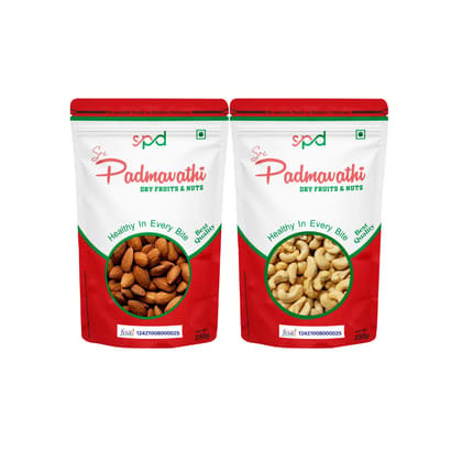 SRI PADMAVATHI DRY FRUITS & NUTS Almond /Cashew Nuts -250g