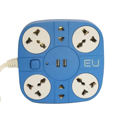 5A Smart USB Electric Board with 3 Meter Extension Cord and Individual Switch-The Ultimate Extension Box for Multi-Outlet Power Strip, Spike Guard, Surge Protector,(1 Year Warranty01)