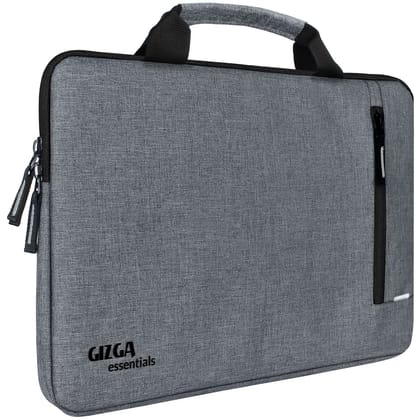 Gizga Essentials Laptop Bag Sleeve Case Cover Pouch with Handle for 14.1 Inch Laptop for Men & Women, Padded Laptop Compartment, Premium Zipper Closure, Water Repellent Nylon Fabric, Grey