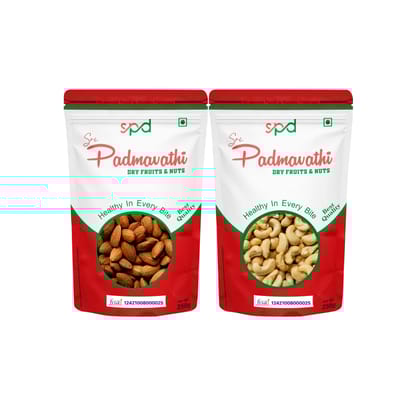 SRI PADMAVATHI DRY FRUITS & NUTS Almond /Cashew Nuts -750g