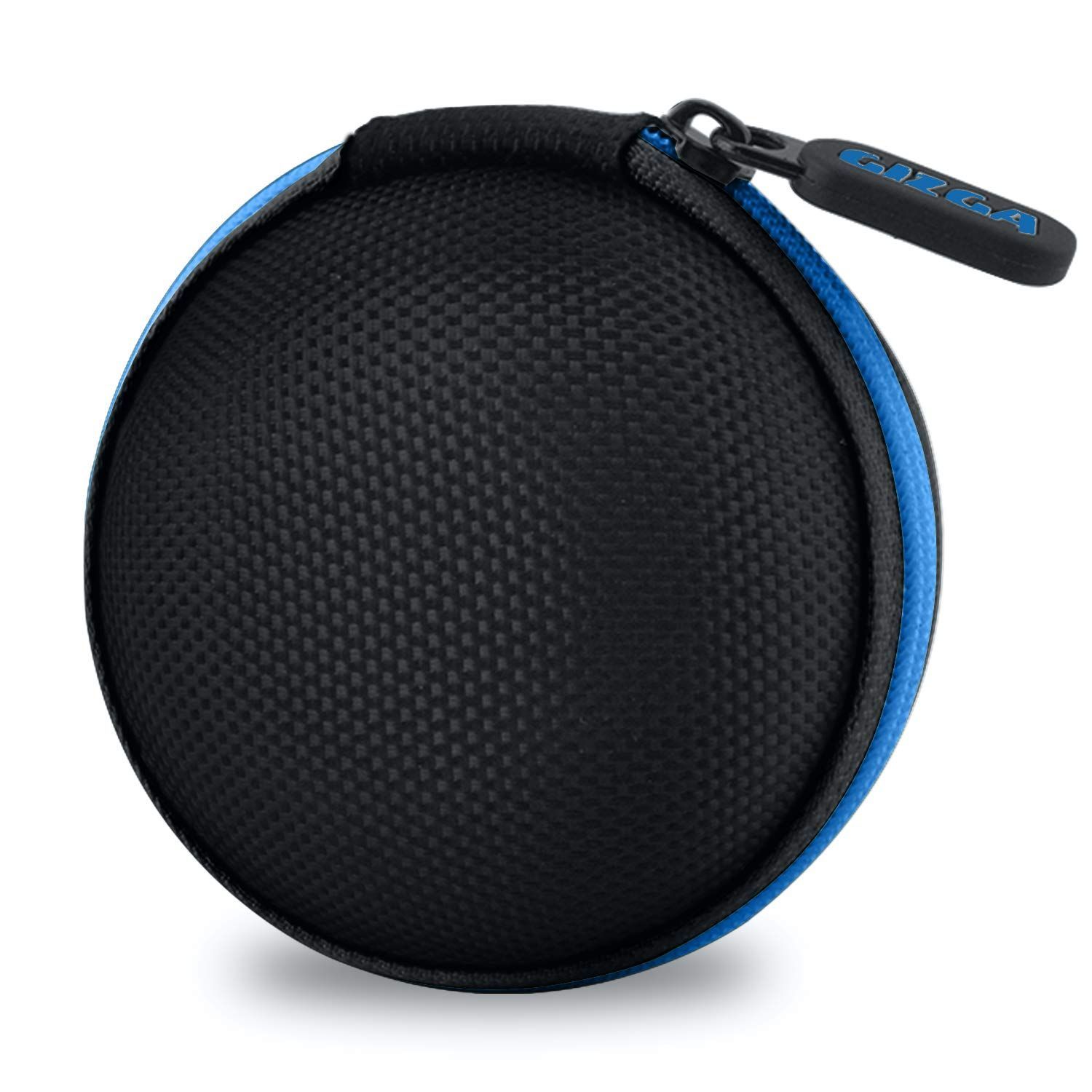 Gizga Essentials earphones, Multi-Purpose Pocket Storage Travel Organizer for Earphones, Headset, Pen Drives, SD Cards, Shock-Proof Ballistic Nylon, Soft Fabric, Mesh Pocket, Blue