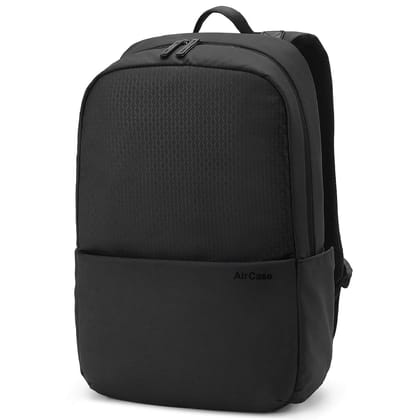 AirCase Backpack for Office, College & Travel fits upto 15.6" Laptop / Macbook Waterproof, Adjustable Shoulder Straps, Strong & Durable, Multi-Pockets with Mesh(Black)- Warranty