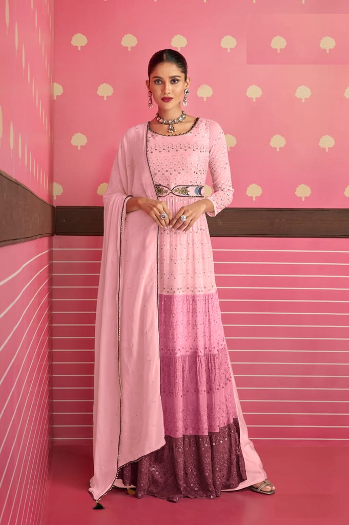 Amima Urban Colors Georgette Semi Stitched  Embroidered Salwar Kameez