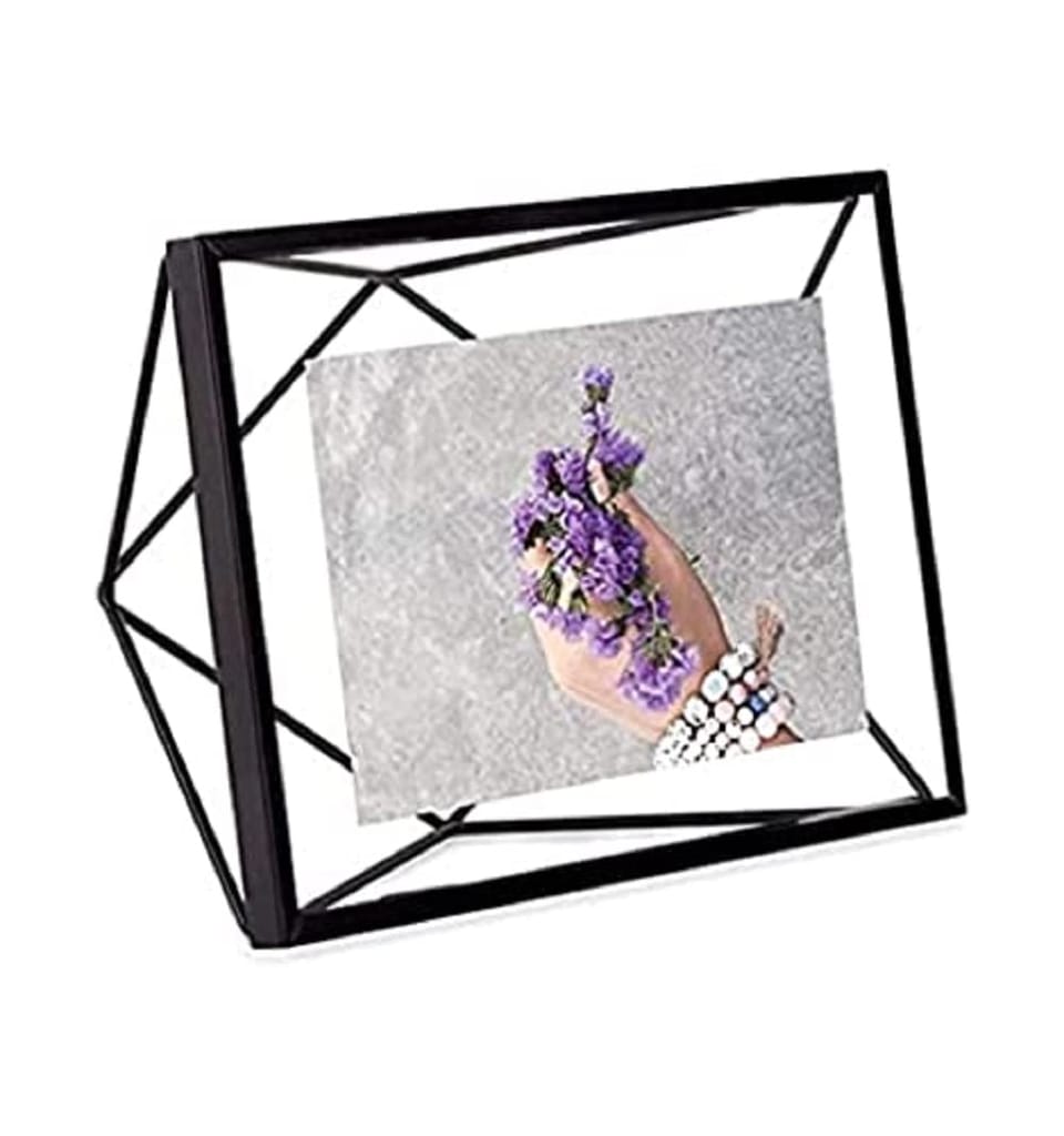 MMTX Steel Prisma Photo Display (15.24 cm x 20.32 cm x 7.62 cm, Copper) 8 inch Decorations Vertical Photo Frame (Copper)