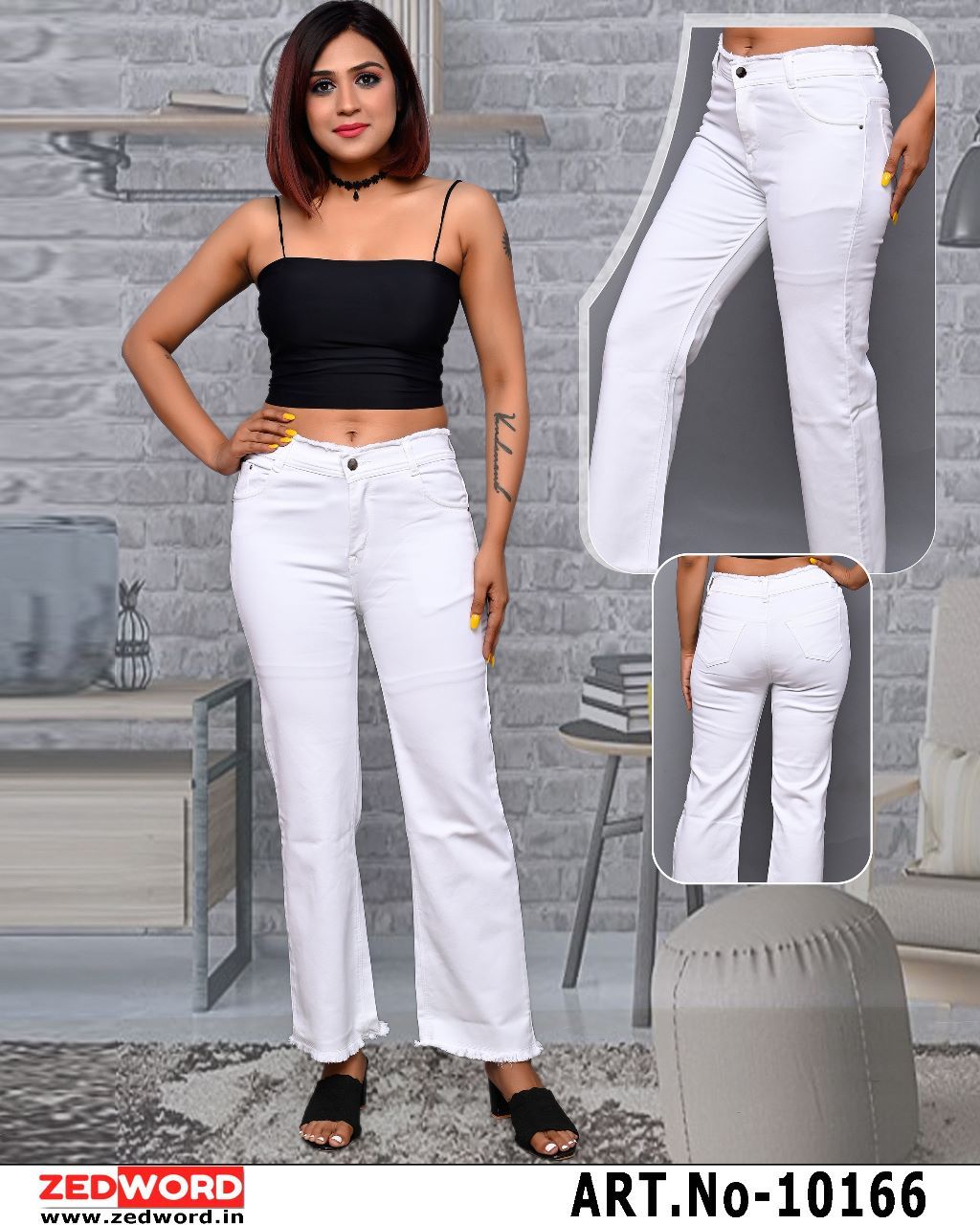 White RFD straight Jeans for women