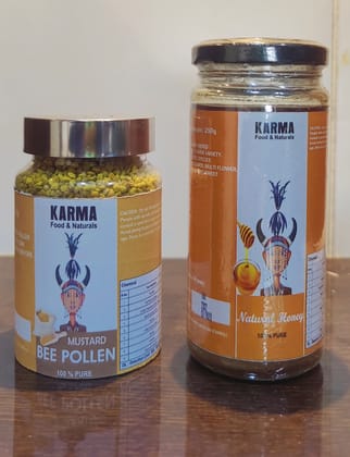 Combo Pack-Natural Honey + Mustard Bee Pollen