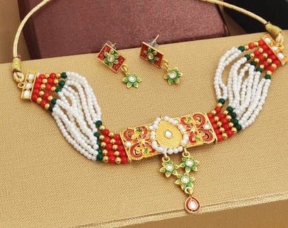 Shree Oval Design Choker Set
