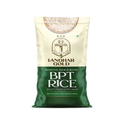 Langhar Gold - BPT Rice, Single Boiled, 5 KG | Aged for 1.5 Years | Non Water Polished Rice