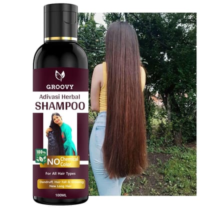 Groovy Adivasi Neelambari Medicine Problem Herbal Natural Hair shampoo  (BROWN) (100 ml)