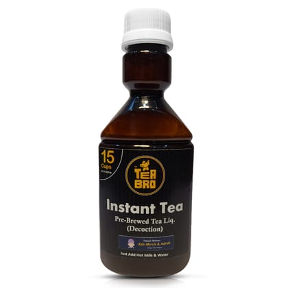 Instant Tea, Kali-Mirch & Adrak Flavour (Winter Blend) - Tea Decoction (Concentrate) | Serves 15 Cups | In Measuring Head Squeeze Bottle | Pre-Brewed Tea Liquid | Just Add Hot Milk + Water