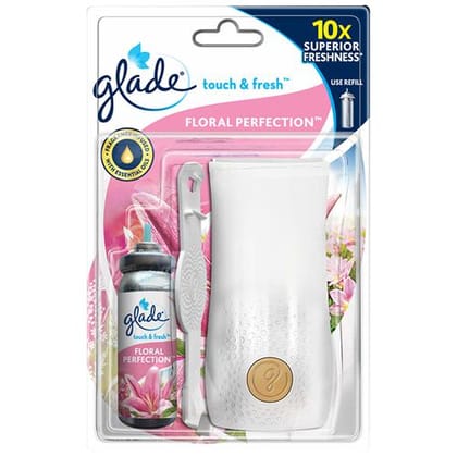 Glade Touch & Fresh Aerosol Air Freshener - Wall Mount, Floral Perfection, 12 ml (Dispenser + Refill)