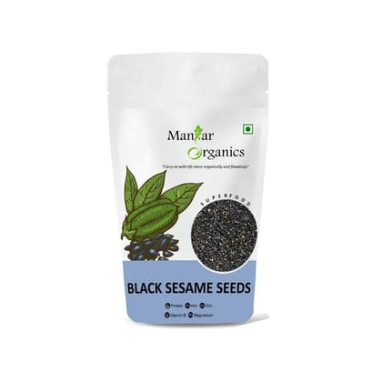 ManHar Organics Raw Black Sesame Seeds/Kale Til/Black Til 125gm