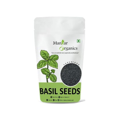 ManHar Organics Raw Basil Seeds 250gm for Weight Management