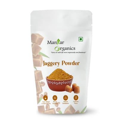 ManHar Organics Natural Jaggery Powder 100gm | Gud Powder | Unrefined and Unadulterated (Jaggery Powder, 100gm) (Jaggery Powder, 100gm)