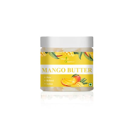 ManHar Organic Mango Butter Jar 125gm - Raw, Unrefined & African for Moisturization of Body and Skin (Mango Butter, 125gm)