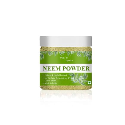 ManHar Organics Natural Neem Leaves Powder Jar for Skin, Hair, Face, 100gm (Neem Powder, 100gm)