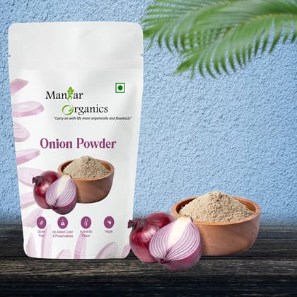 ManHar Organics Onion Powder | Natural & Edible | Flavor Enhancer for Cooking, Seasoning & Marinades – 500gm