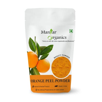 ManHar Organics Orange Peel Powder 500gm- for Glowing Skin,Tan Removal,Sunburn,Acne Scars & Oil Control (Orange Peel Powder, 500gm)