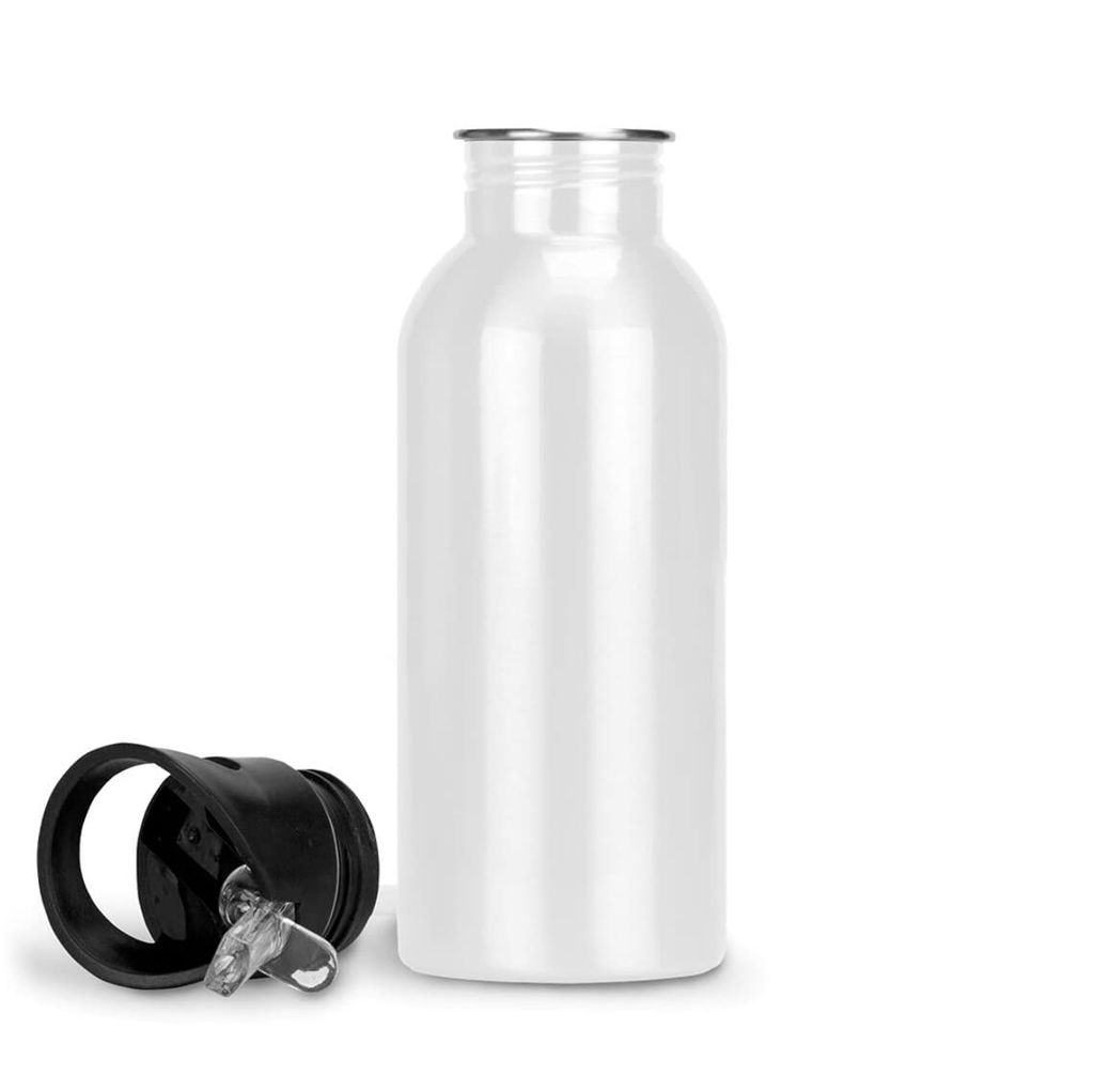 Weshopaholic Stainless Steel Printed Bottle | Wide Mouth Sports Bottle Printed | Leak Proof, Straw Cap | Lightweight Sipper Bottle for Kids – 600 ml (Panda)