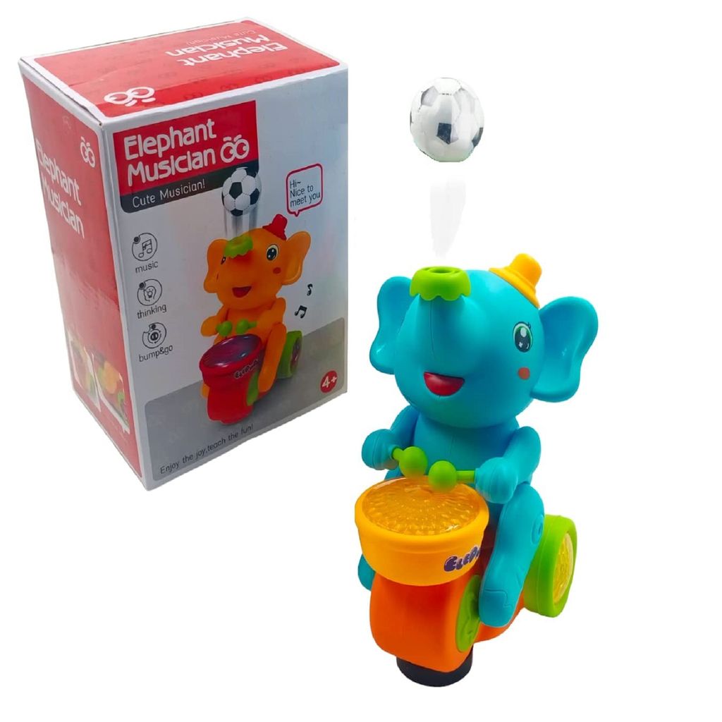 Elephant Musician Toy with Levitation Ball on Nose Along with Dazzling Light Drum Sound Music and Elephant Sound for Baby Toys and Toys for Boy Girl (Multicolor, Pack of 1) - Toys and Games | Buy online on ZillyBuy