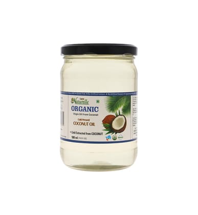 Farm Naturelle-Organic Cold Pressed Virgin Coconut Oil, 500 ml - Glass Bottle
