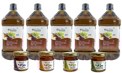 Farm Naturelle Organic Mustard Oils. The Finest Organic Cold Pressed Virgin (Kachi Ghani) Mustard Cooking Oil (2 LTR X 5 )+4, 55g Honey Farm Naturelle Organic Mustard Oils. The Finest Organic Cold Pressed Virgin (Kachi Ghani) Mustard Cooking Oil (2 LTR X 5 )+4, 55g Honey