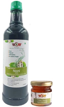 Wow Zip - GO Herbs & NUTRITION-100% Pure and Effective - The Finest Noni Juice Herbal Juice-No Added Sugar . (750 +1 Honey 55g) Free Immunity Enhancing Honey.