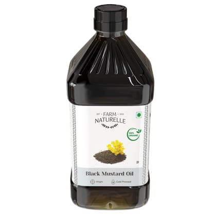 Farm Naturelle - Organic Cold Pressed Black Mustard 2 Ltr Oil | Mustard Oil for Cooking | Good for heart health | Pure Oil For Roasting, Frying, Baking All type of Cuisines 2 Ltr Cooking Oil Farm Naturelle - Organic Cold Pressed Black Mustard 2 Ltr Oil | Mustard Oil for Cooking | Good for heart health | Pure Oil For Roasting, Frying, Baking All type of Cuisines 2 Ltr Cooking Oil