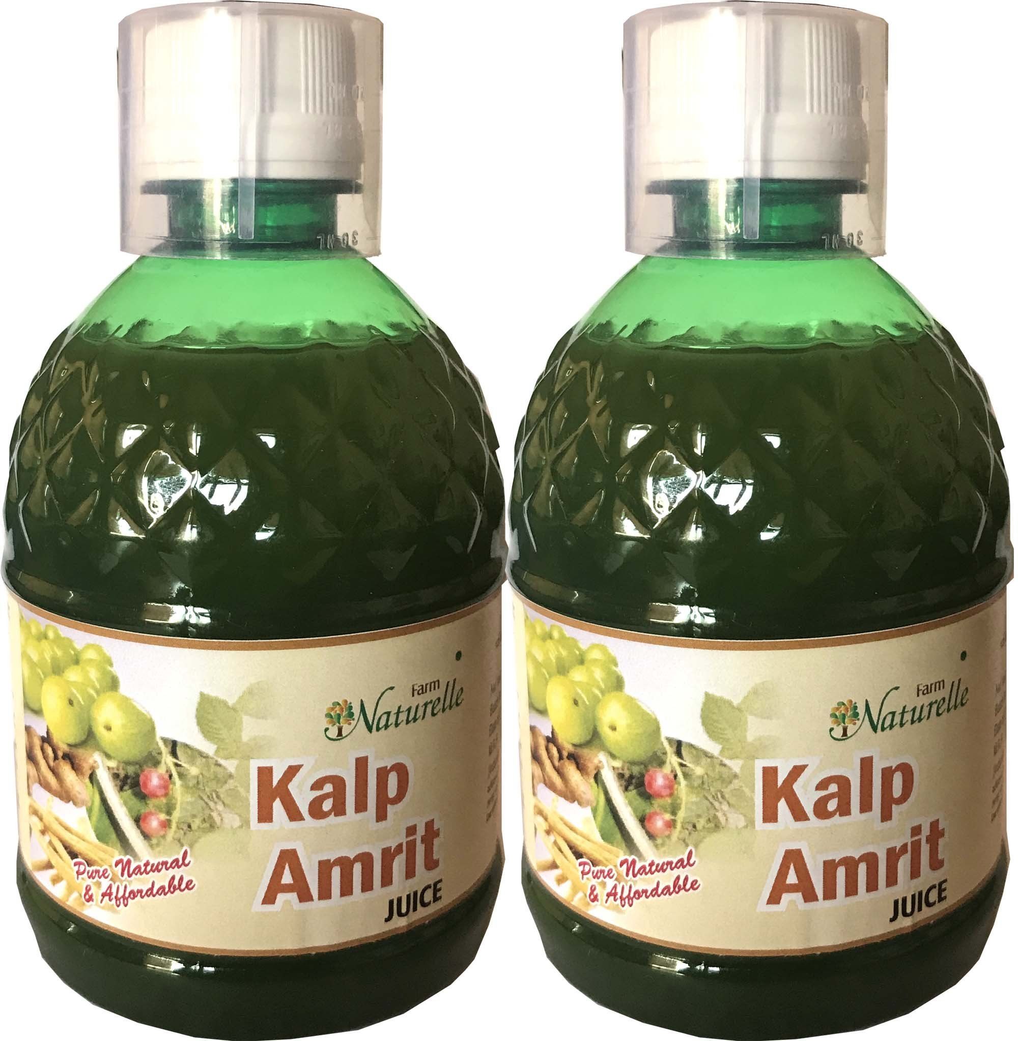 Farm Naturelle (Farm Natural Produce) The Finest Kalp Amrit Ras Juice-Organic Herbal ,400Ml (Pack of 2) 55g x2