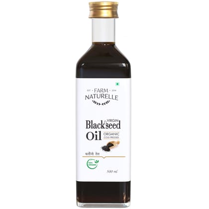 Farm Naturelle 100% Pure, Natural, Organic Black Seed Oil-(Hindi-Kalongi Oil)500ML