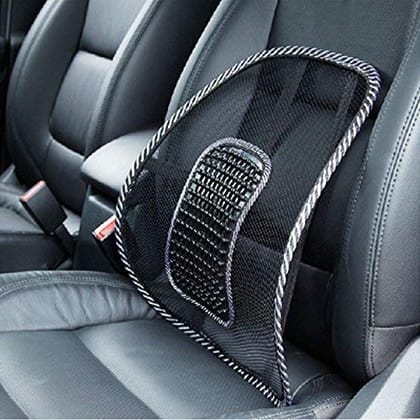 Shree Enterprise Ventilation Back Rest with Lumbar Support Mesh Cushion PaD, Universal Back Lumbar Support Chairs for Office Chair, Car, Seat to Relieve Pain (Nylon, Black, Pack of 2)