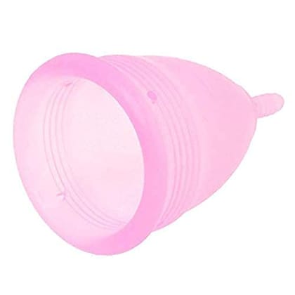 Shree Enterprise Ultra-Soft Reusable Flexible Periods Menstrual Cup With Storage Pouch Made with 100% Medical Grade Liquid Silicon Rash-Free Period Cup/Leak Free/Odourless/Mesturnal Cup (Large)