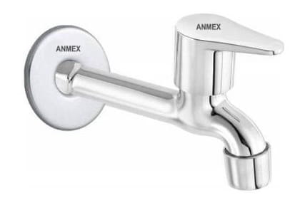 ANMEX SS Jazz Long body Tap for Kitchen and Bathroom SS Chrome Finish With Wall Flange SET OF 1
