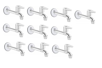 ANMEX SS Jazz Long body Tap for Kitchen and Bathroom SS Chrome Finish With Wall Flange SET OF 10