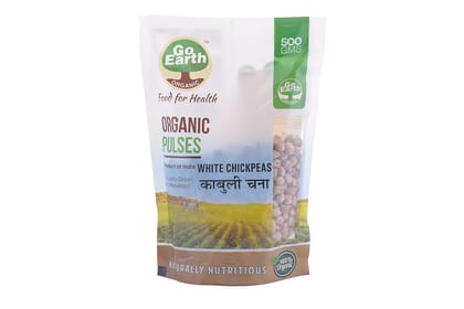 Go Earth Organic Kabuli Chana/Chickpeas (White), 500g