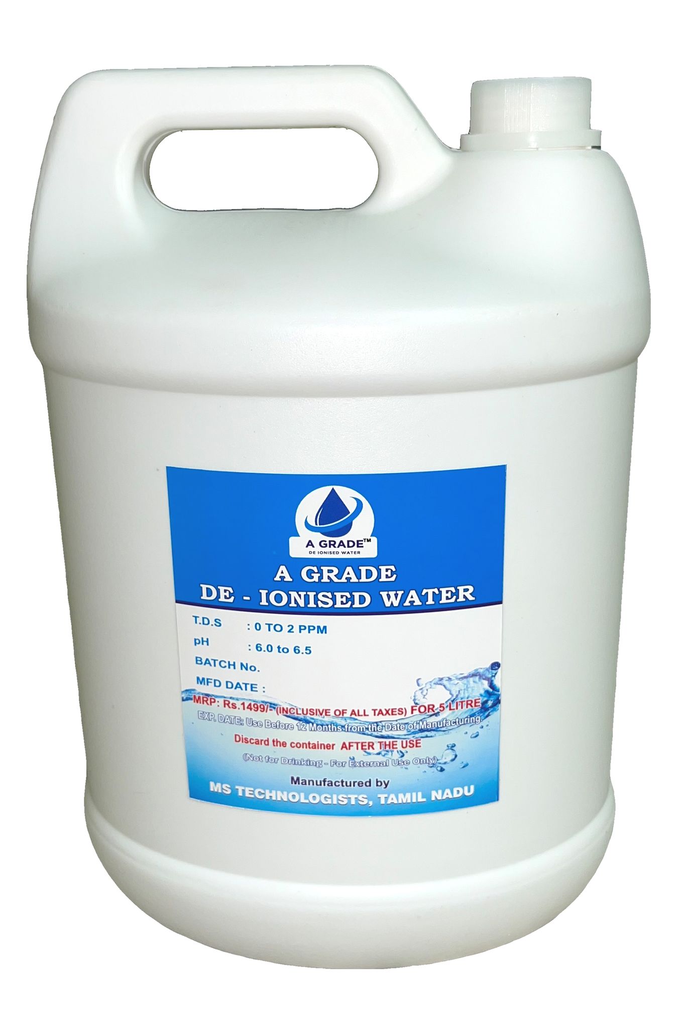 distilled water for battery 5L