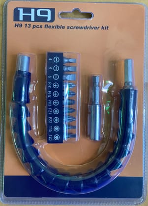 H9 Flexible Bit Extension Kit, Flexible Soft Shaft Extension Screwdriver Bits Drill Bit Power Hand Repair DIY Tools Accessories for Drill drilling machine (13 Pieces Set)