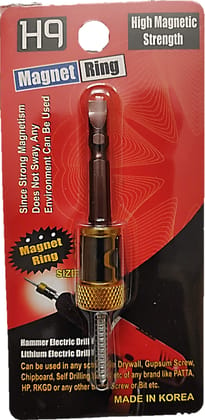 H9 Ultra Magnetic ScrewDriver Bit (Magnetizer Ring + Bit) For Industrial & Home Use In Wood & Particle Board