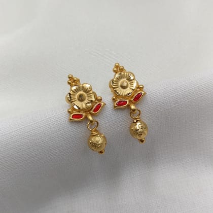 3 Grams Gold Earrings New design Model - from GRT Jewellers - YouTube | Gold  earrings models, Simple gold earrings, Gold earrings designs