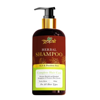 RamGopal Ayurveda Herbal Shampoo | Fusion of Amla, Reetha, Shikakai, Brahmi, Bhringraj, Neem | Dandruff Control & Hair Strengthening | For Men, Women, & Kids | SLS & Paraben Free | 200ml